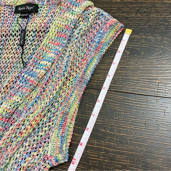 NWOT Charlie Paige multicolor knit cardigan - Picture 7 of 11